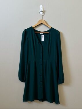 Wilfred Aritzia (NWT) long sleeve button front mini dress
